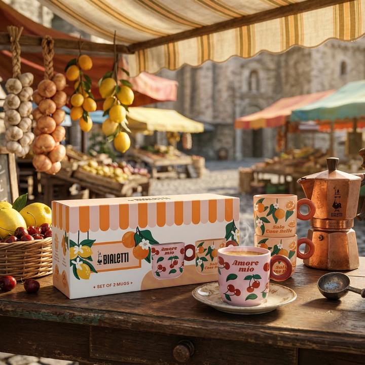 Mercato Della Frutta Mugs (Set of 2) - Cherry & Orange