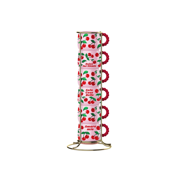 Mercato Della Frutta Stackable Cups (Set of 6) - Cherry