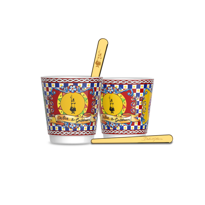 Bialetti X Dolce&Gabbana Carretto Gift Set (Glasses and Stirrers)