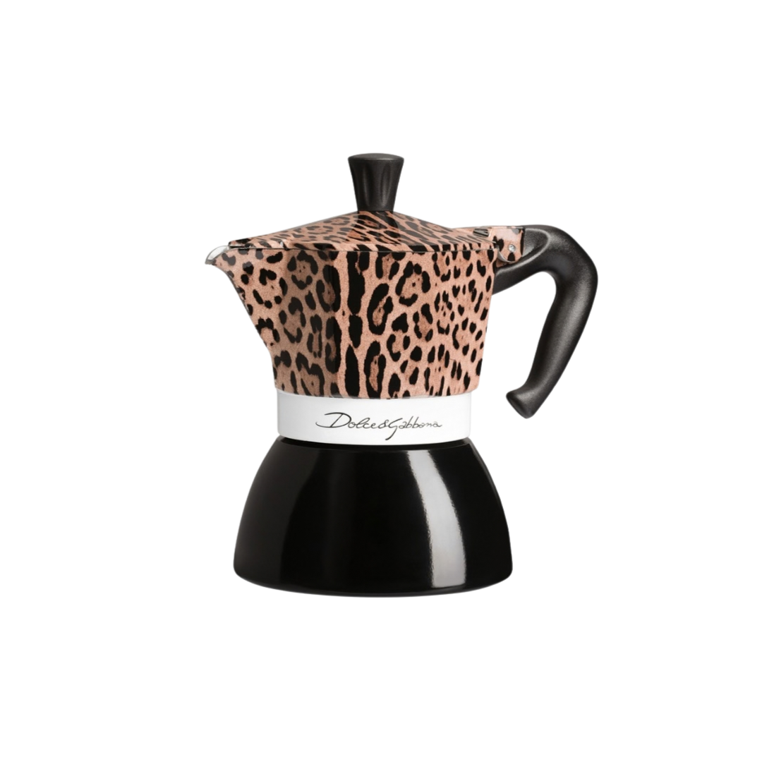 Dolce & Gabbana X Bialetti Leopard print Moka Pot induction 4 cup