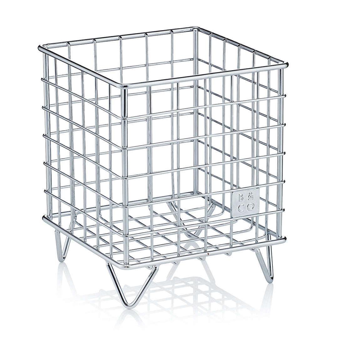 Stainless steel hand crafted coffee pod storage by Barista and Co