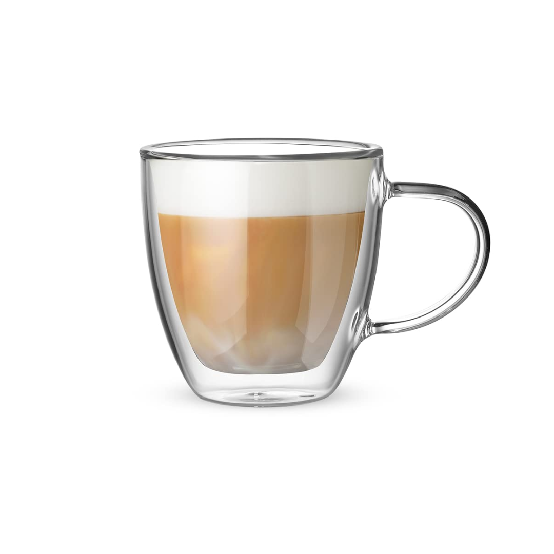 Capri Double Walled Glass Mugs (350ml - Set of 2)