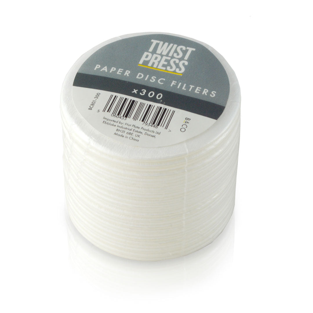 300 disc filter papers for Barista & Co Twist Press coffee maker